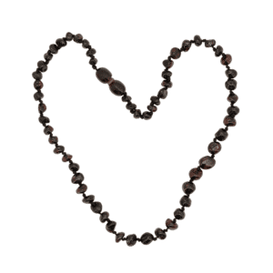 Collier Ambre Bébé Perles Baroques - Cerise, 32 cm