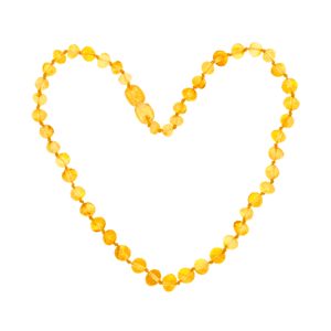 Collier Ambre Bébé Perles Baroques - Citron, 32 cm