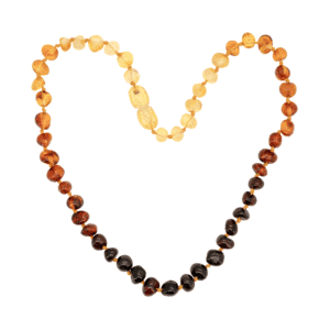 Collier Ambre Bébé Perles Baroques Arc-en-ciel