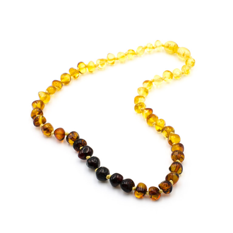 Collier D'ambre Baltique Pour Bébé - 32 Cm - Sécurisé Aux Normes - Neuf Avec étiquettes