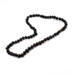 Collier Ambre Femme Perles Baroques Brutes Noir