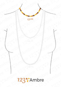Buste de femme avec un collier de 45cm