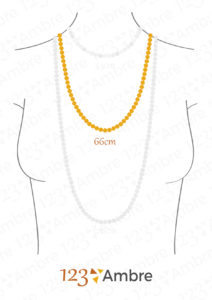 Buste de femme avec un collier de 66cm