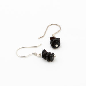 Boucles d'Oreilles Ambre Éclats Modernes Noir