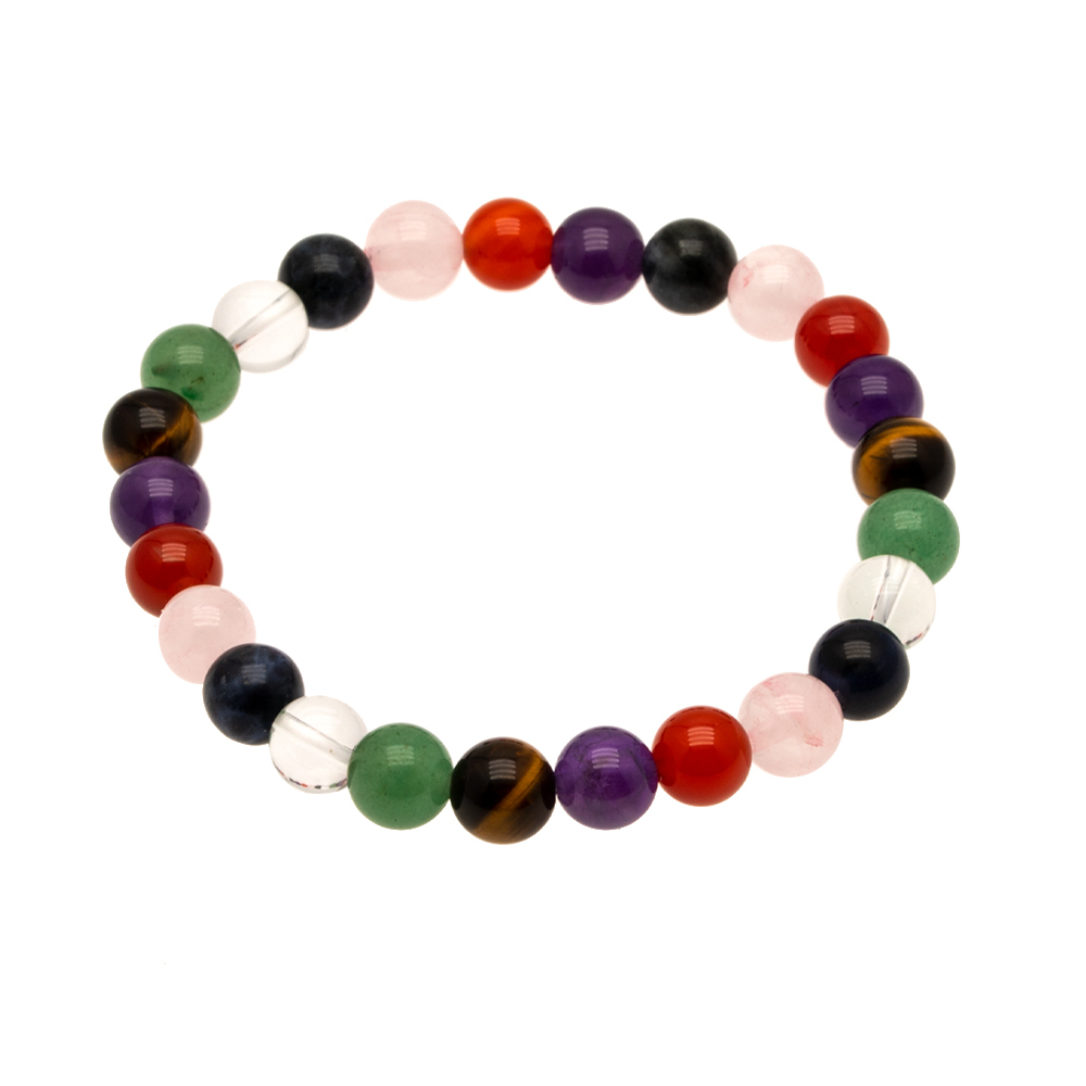 Bracelet 7 Chakras 8 Mm En Pierres Naturelles 123ambre Bracelet 7 Chakras 8 Mm En Pierres Naturelles 123ambre