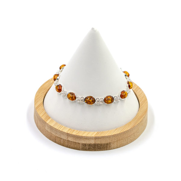 Bracelet Et Bague En Ambre Et Argent Massif - Bijoux Vintage