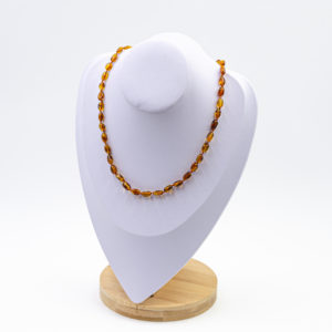 Collier Ambre Femme Perles Ovales