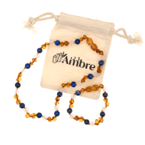 Pack Collier + Bracelet d'Ambre, Lapis Lazuli et Agate