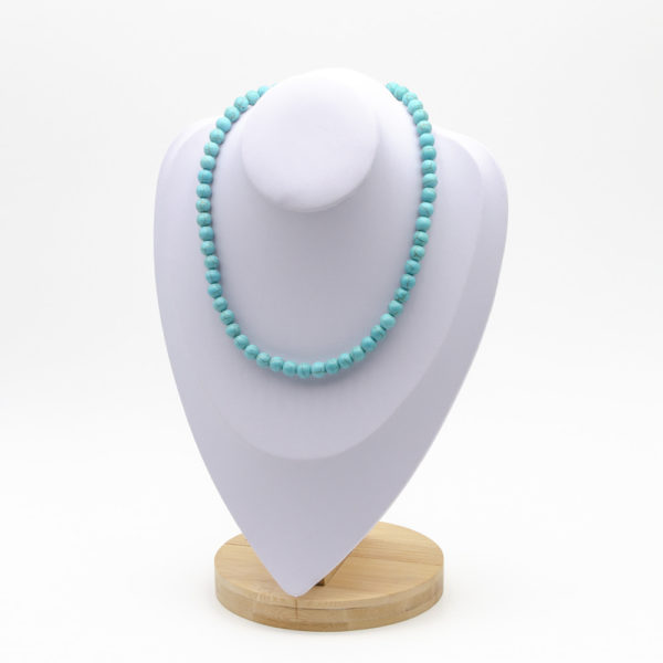 Collier Howlite Turquoise Perles Rondes 8mm