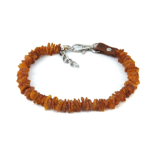 Collier Ambre Animaux Éclats Cognac