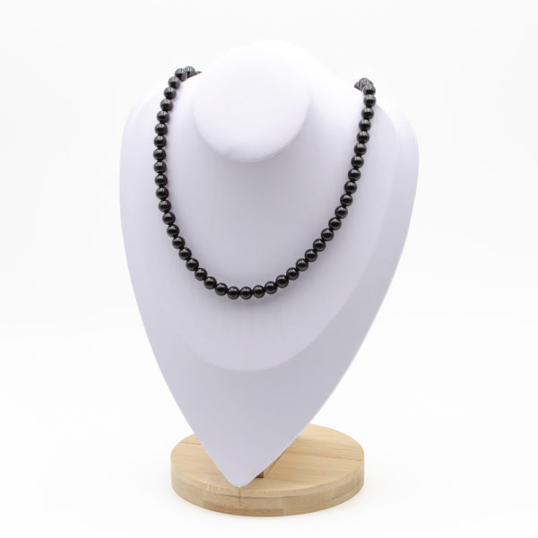 Collier Obsidienne Perles Rondes