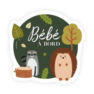 Autocollant Bébé à Bord Forêt