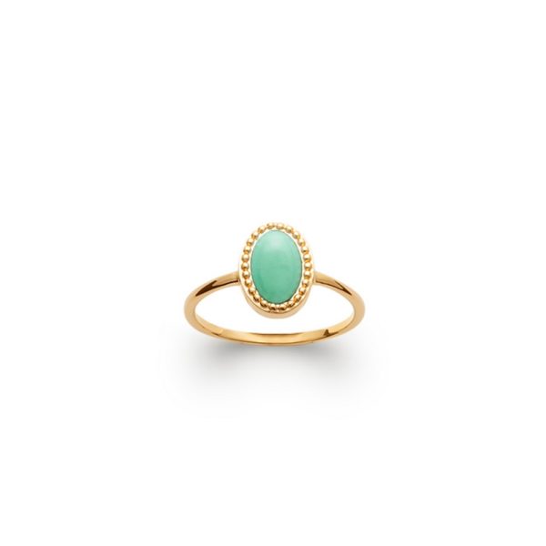 Bague Véga - Plaqué Or et Aventurine