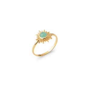 Bague Soleil - Plaqué Or et Aventurine