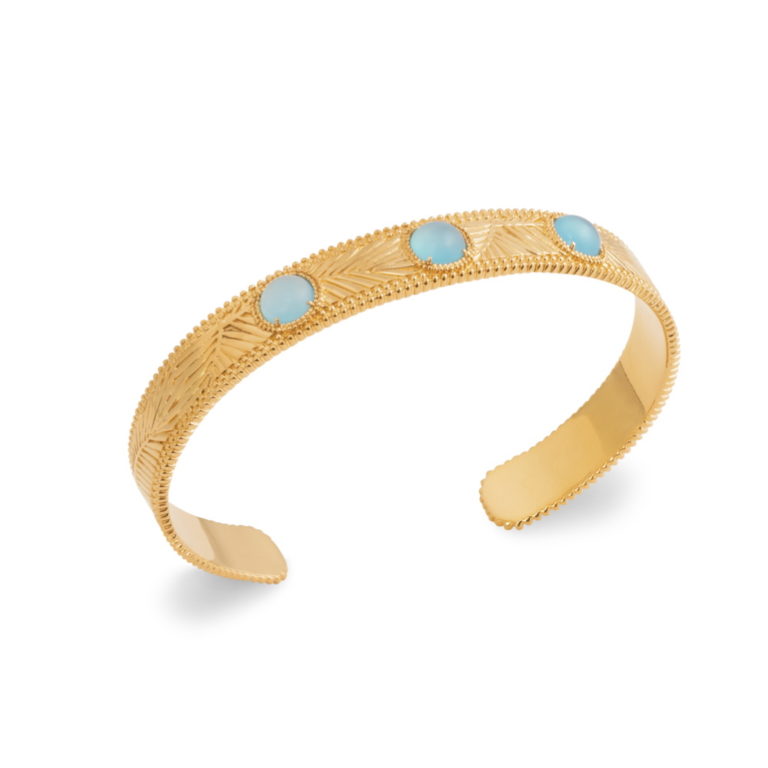 Bracelet Perles Howlite + Oeil de Tigre 8 mm. Fabriqué en France