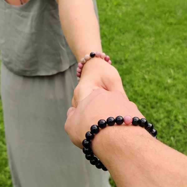 Bracelet Couple Goal Rose & Noir