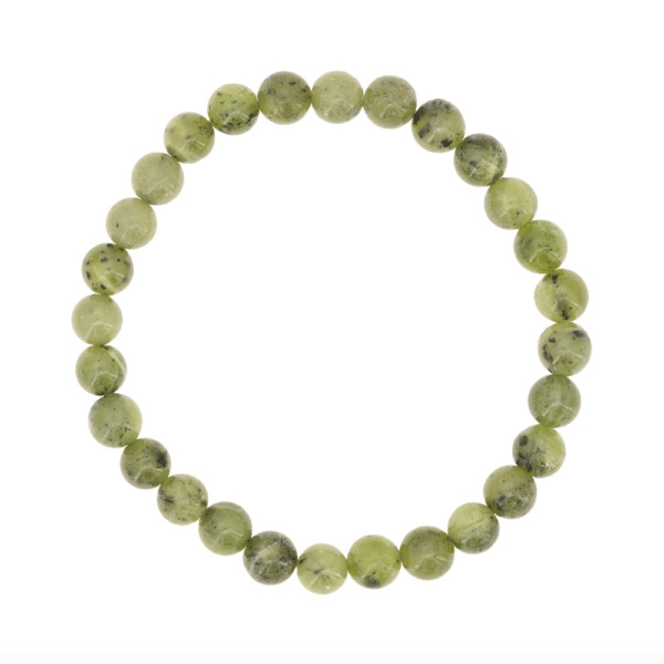 Bracelet jade néphrite 6mm clair