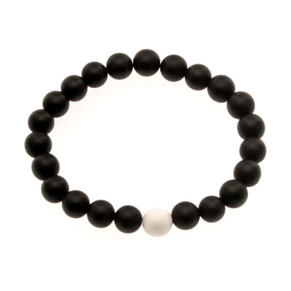 Bracelet Onyx et Howlite