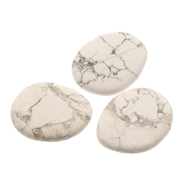 Lot de galets howlite blanche