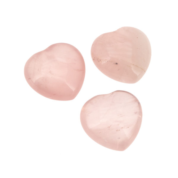 Lot de coeurs en Quartz Rose