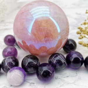 Sphère Quartz Rose Situation