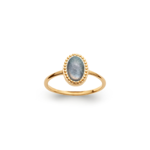 Bague Elise - Labradorite et Plaqué Or - 54