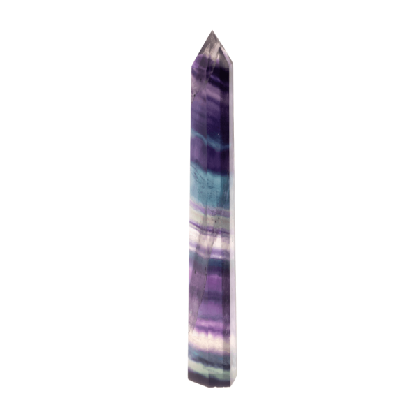 Mini Pointe de Fluorite Polie