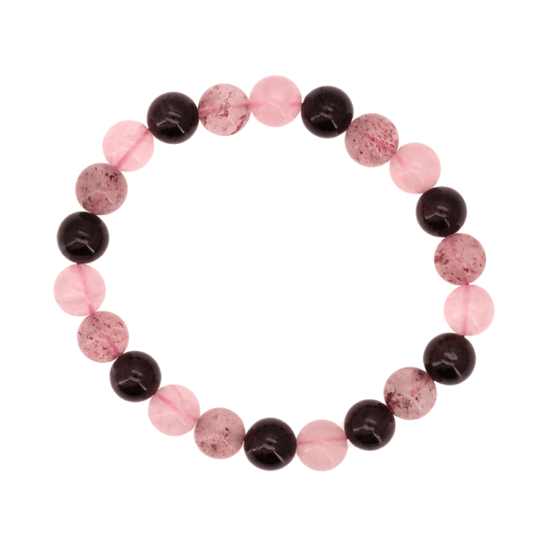 Bracelet Quartz et grenat