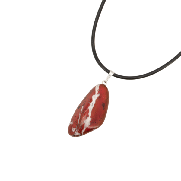 Pendentif Jaspe Rouge Cordon,