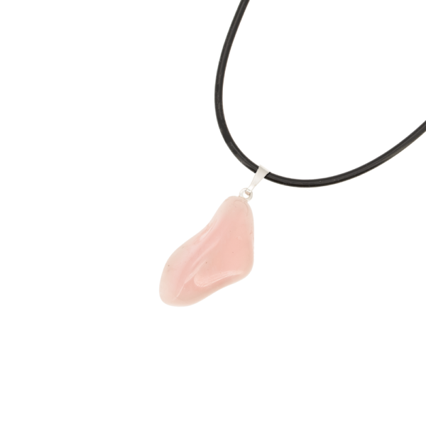 Pendentif Quartz Rose et Cordon