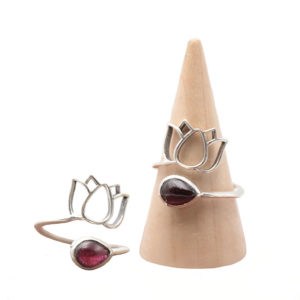 Bague Aoi Argent et Grenat