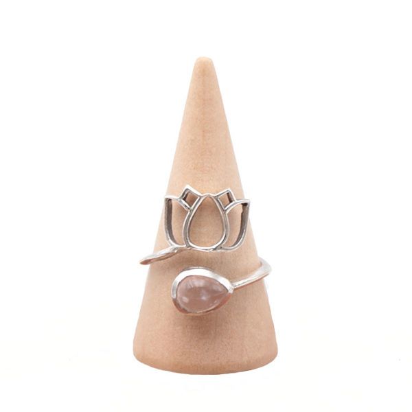 Bague Aoi Quartz Rose et Argent