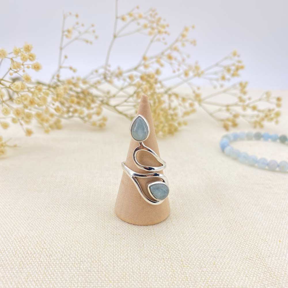 Bague Oroshi Aigue Marine