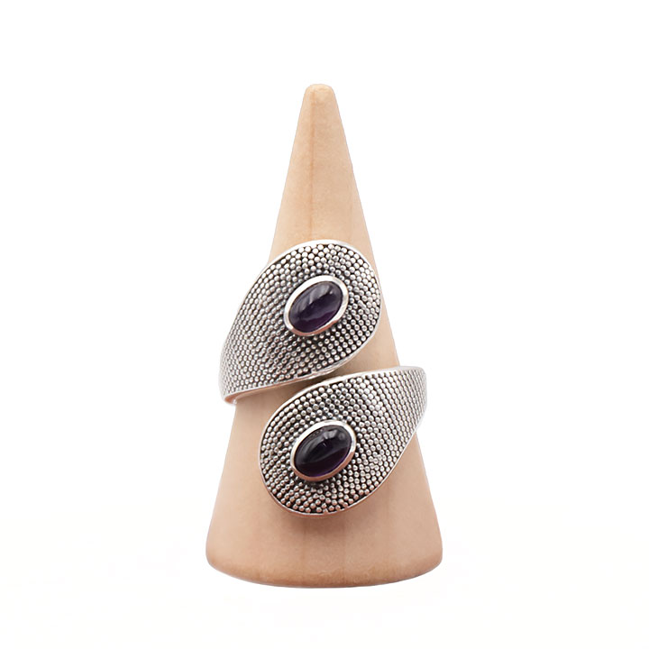 Bague En Argent Sterling Avec Agate Verte 17 Carats - Taille 62 - Certificat D'authenticité