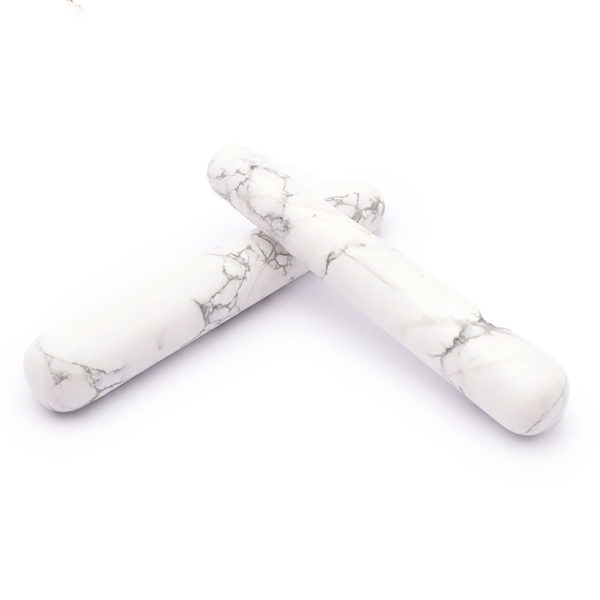 Baton Massage Howlite Blanche Duo