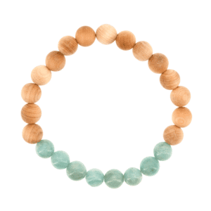 Bracelet Bois et Amazonite