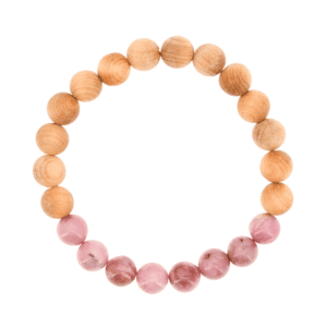 Bracelet Bois et Rhodonite