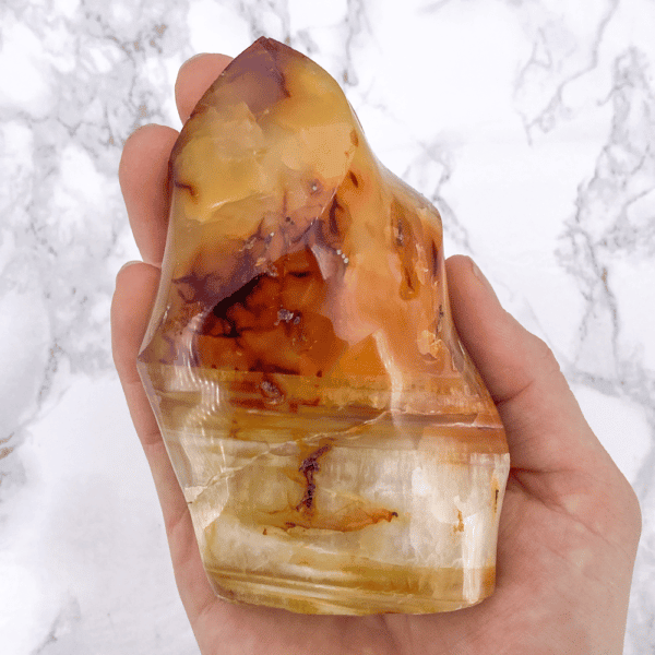 Flamme Cornaline 420g Marbre