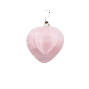 Pendentif en Quartz Rose Coeur