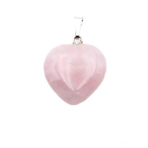 Pendentif en Quartz Rose Coeur