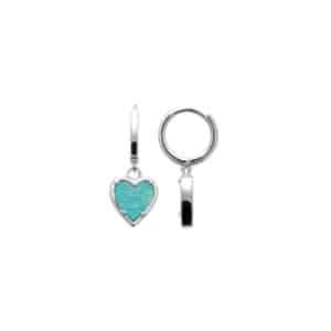 Boucle d'oreille Hyperion Argent et Amazonite