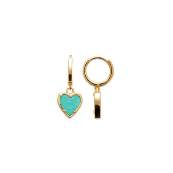 Boucle d'oreille Hyperion Or et Amazonite