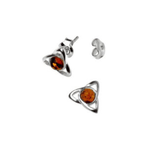 Boucle d'oreilles Triquetra Ambre
