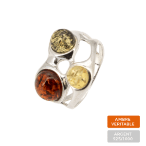 Bague Ambre et Argent Lenar