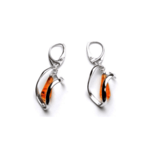 Boucles d'oreilles Gemme Ambre et Argent