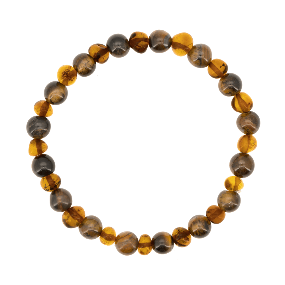 Bracelet Ambre et Oeil de Tigre - 123Ambre