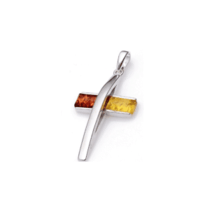 Pendentif Croix Ambre