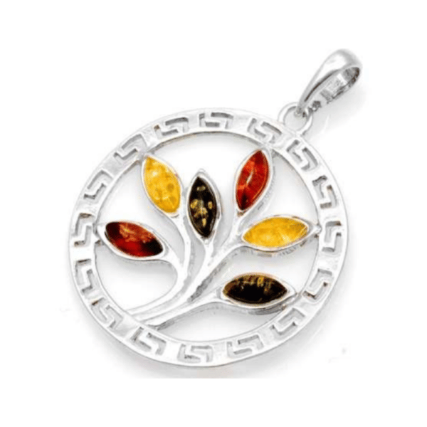 Pendentif Sylve Ambre et Argent