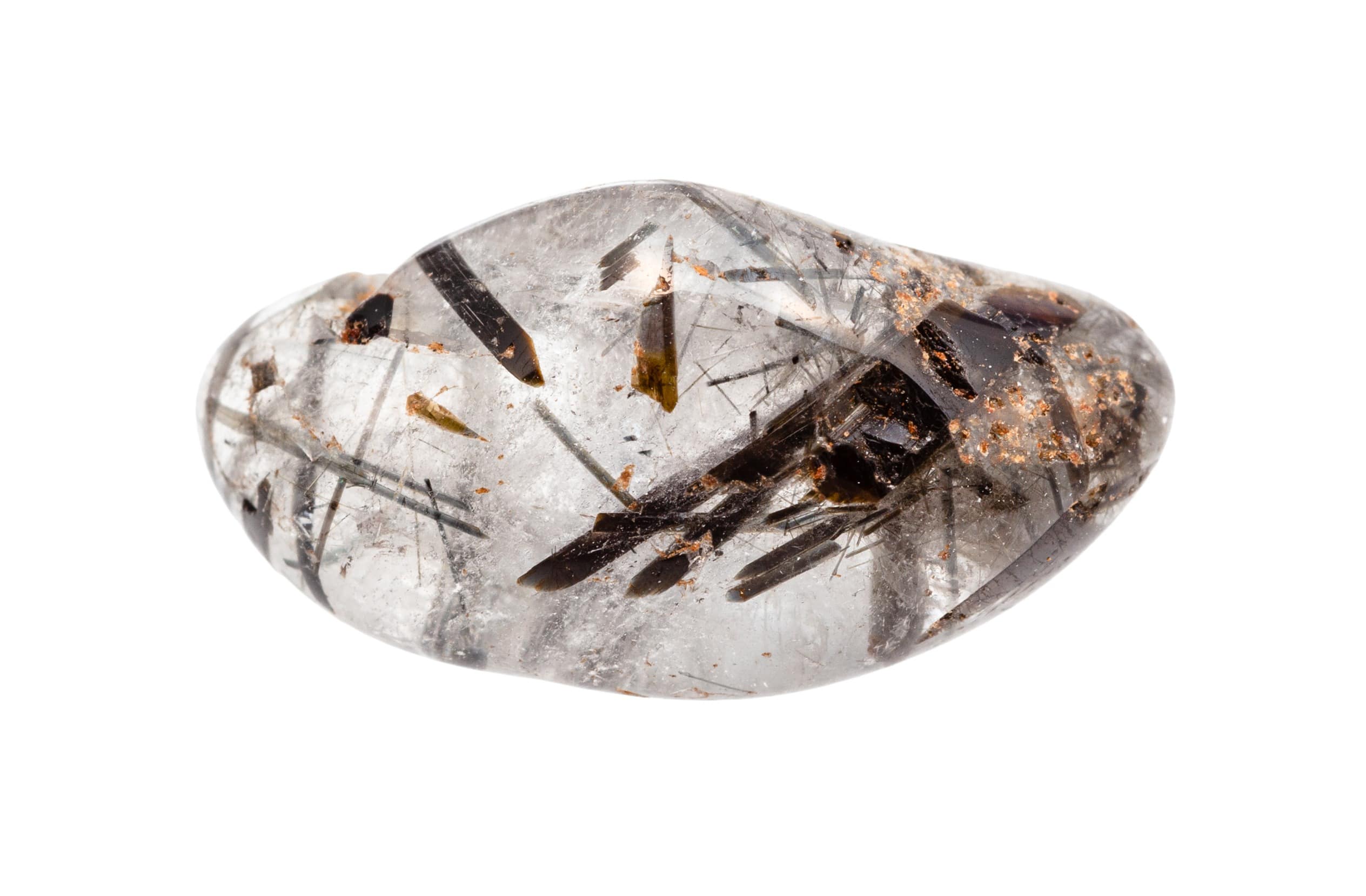 pierre roulée quartz tourmaline polie