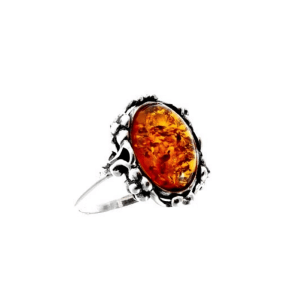 Bague Silenus Ambre et Argent